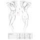 Комплект білизни IMAGINE SET OpenBra black XXL/XXXL - Passion: ліф - міні-сорочка, трусики з оборкам-4