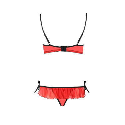 Комплект білизни CHERRY SET OpenBra red XXL/XXXL - Passion Exclusive: відкритий ліф, трусики-спіднич Комплект білизни CHERRY SET OpenBra red XXL/XXXL - Passion Exclusive: відкритий ліф, трусики-спіднич