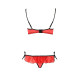 Комплект білизни CHERRY SET OpenBra red XXL/XXXL - Passion Exclusive: відкритий ліф, трусики-спіднич-5