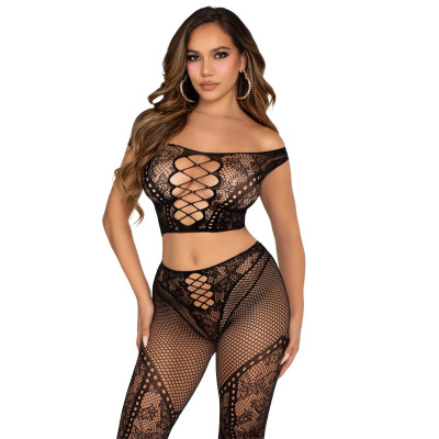 Комплект Leg Avenue Off Shoulder Crop Top and Legging One Size
