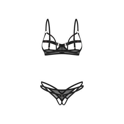 Комплект Obsessive Euridia 2-pcs crotchless set M/L