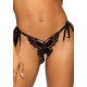 Комплект Leg Avenue Open cup bra and pearl panty Black-4