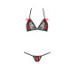 Комплект білизни MELISSA BIKINI black L/XL - Passion: ліф зі шнурівкою і трусики стрінги-4