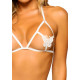 Комплект Leg Avenue Open cup bra and pearl panty White-2