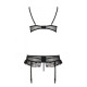 Сексуальний комплект з поясом для панчіх LOVELIA SET black L/XL - Passion-5