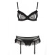 Сексуальний комплект з поясом для панчіх LOVELIA SET black L/XL - Passion-4