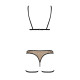 Еротичний комплект спідньої білизни Passion GABI SET L/XL beige, трусики з гартерами-3
