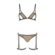 Еротичний комплект спідньої білизни Passion GABI SET L/XL beige, трусики з гартерами-2