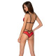 Комплект білизни Passion PEONIA SET L/XL red, бра, трусики-1