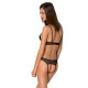 Комплект: бралет з ажурним ліфом та відкритими трусиками Christa Set with Open Bra black XXL/XXXL —-1