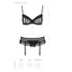 Сексуальний комплект з поясом для панчіх LOVELIA SET black S/M - Passion-6