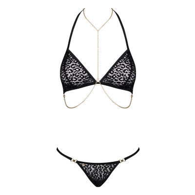 Obsessive Pantheria 2-pcs set black S/M