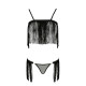 Комплект білизни KASSANDRA SET OpenBra black L/XL - Passion Exclusive: ліф з бахромою, трусики-спідн-4