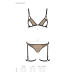 Еротичний комплект спідньої білизни Passion GABI SET S/M beige, трусики з гартерами-4