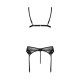 Комплект білизни Passion NESSY SET L/XL black, бюстгальтер, пояс для панчіх, стрінги-3