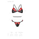 Комплект білизни Passion PEONIA SET S/M red, бра, трусики-4