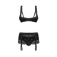 Комплект Obsessive Lecille 3-pcs crotchless set S/M-4