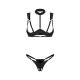 Комплект Obsessive Roccele 2-pcs crotchless set S/M-1