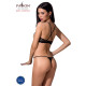 Комплект білизни QUENTRIS BIKINI black S/M - Passion Exclusive, стрінги і напіввідкритий ліф-1