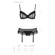 Сексуальний комплект з поясом для панчіх LOVELIA SET black XXL/XXXL - Passion-6