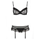 Сексуальний комплект з поясом для панчіх LOVELIA SET black XXL/XXXL - Passion-4