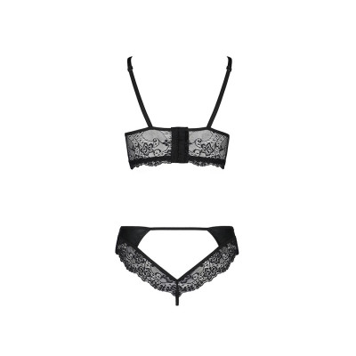 Комплект з еко-шкіри та мережива Loona Set black XXL/XXXL - Passion, бра і трусики Комплект з еко-шкіри та мережива Loona Set black XXL/XXXL - Passion, бра і трусики