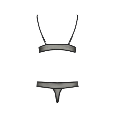 Комплект білизни ERZA SET black L/XL - Passion: ліф і трусики