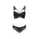 Комплект з еко-шкіри та мережива Loona Set black XXL/XXXL - Passion, бра і трусики-4