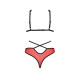 Комплект білизни Passion PEONIA SET XXL/XXXL red, бра, трусики-3