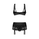 Комплект Obsessive Lecille 3-pcs crotchless set L/XL-5