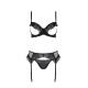 Комплект Passion KERRIA SET WITH OPEN BRA black L/XL - ECO Passion-2