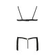 Комплект білизни KASSANDRA SET OpenBra black XXL/3XL - Passion Exclusive: ліф з бахроми, трусики-спі-5