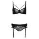 Комплект білизни PAULINE SET black L/XL Passion: стрепи: ліф, стрінги і пояс для панчох-4