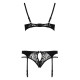 Комплект білизни PAULINE SET black L/XL Passion: стрепи: ліф, стрінги і пояс для панчох-5