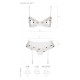 Сексуальний комплект з поясом для панчіх LOVELIA SET white L/XL - Passion-6