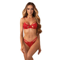 Комплект Obsessive Matildea 2-pcs crotchless set L/XL