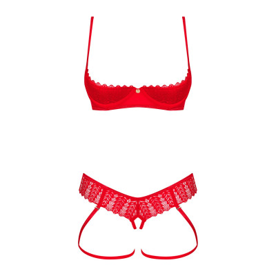 Комплект Obsessive Ingridia 2-pcs crotchless set M/L
