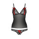 Комплект білизни MELISSA SET black S/M - Passion: ліф-сорочка зі шнурівкою і трусики-4