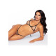 Leg Avenue Rhinestone bikini & g-string OS Black-5