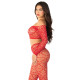 Комплект Leg Avenue Off The Shoulder Top and Footless Tights One Size, Red-1