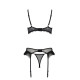 Комплект Passion KERRIA SET WITH OPEN BRA black XXL/XXXL - ECO Passion-3