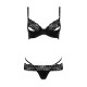 Комплект білизни NORTH SET black XXL/XXXL - Passion Exclusive: ліф і трусики з елементами під латекс-4