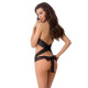 Комплект білизни AMORE SET black - Passion: стрінги і ліф у вигляді подарункової стрічки з бантом-1