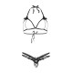 Leg Avenue Open cup bra and pearl panty OS Black-8