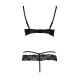 Комплект білизни NORTH SET black XXL/XXXL - Passion Exclusive: ліф і трусики з елементами під латекс-5