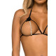Leg Avenue Open cup bra and pearl panty OS Black-6