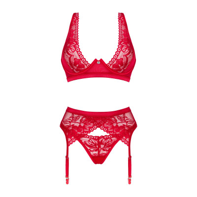 Obsessive Lacelove cupless 3-pcs set XL/2XL