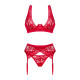Obsessive Lacelove cupless 3-pcs set XL/2XL-2