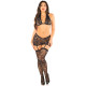 Комплект Leg Avenue Bra Top, Garter Skirt and Stockings One Size, Black-3