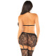 Комплект Leg Avenue Bra Top, Garter Skirt and Stockings One Size, Black-1